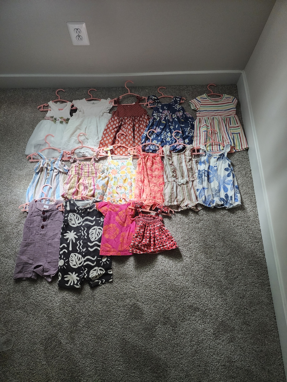 Title: Baby Girl Summer Clothes Lot (15 Pieces) – Size 6 Months